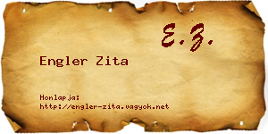 Engler Zita névjegykártya